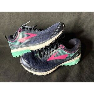 Brooks Womens Ghost 10 1202461B451 Blue Pink Running Sneaker Size 7